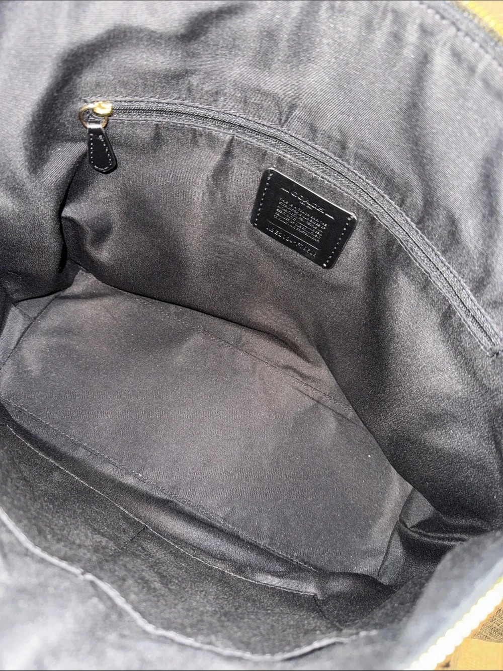 Coach Bag Gallery Large Black Leather Tote Bag With Gold Hardware EUC